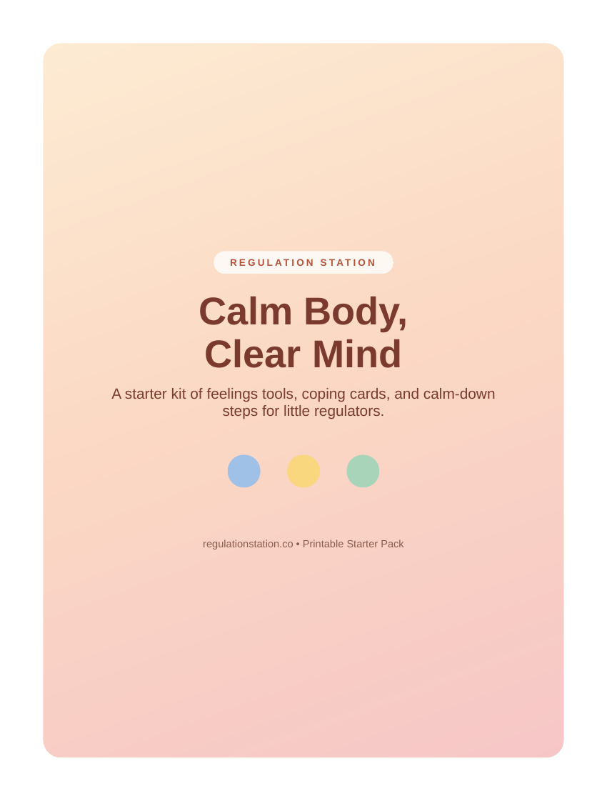 Calm Body, Clear Mind printable kit