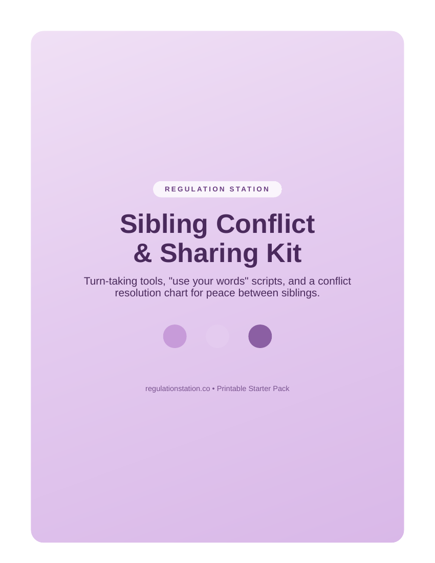 Sibling Conflict & Sharing Kit cover