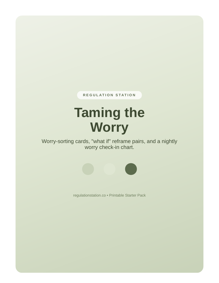 Taming the Worry cover